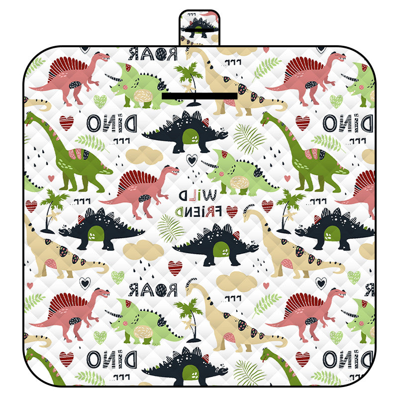 Elosung Thickened Waterproof Picnic Blanket Portable Outdoor Beach Mat For Camping And Hiking 150*200Cm(Dinosaur) Picnic Accessories