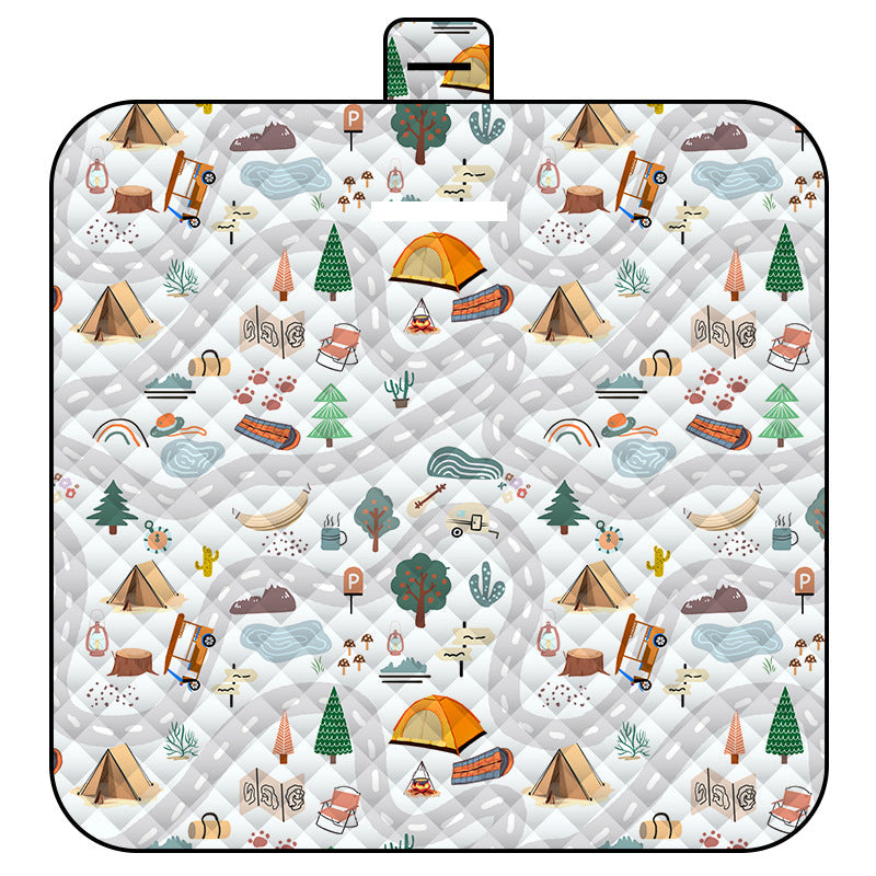 Elosung Thickened Waterproof Picnic Blanket Portable Outdoor Beach Mat For Camping And Hiking 150*200Cm(Maze) Picnic Accessories