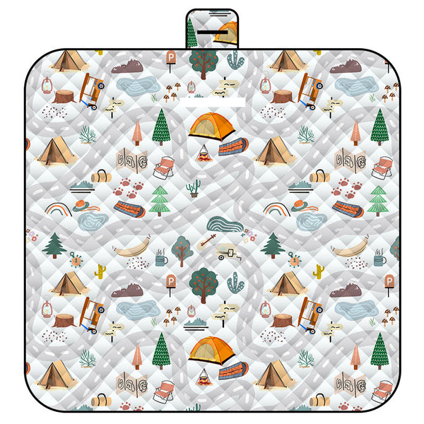 Elosung Thickened Waterproof Picnic Blanket Portable Outdoor Beach Mat For Camping And Hiking 150*200Cm(Maze) Picnic Accessories