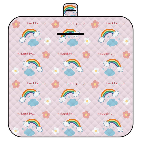 Elosung Thickened Waterproof Picnic Blanket Portable Outdoor Beach Mat For Camping And Hiking 150*200Cm(Rainbow) Picnic Accessories