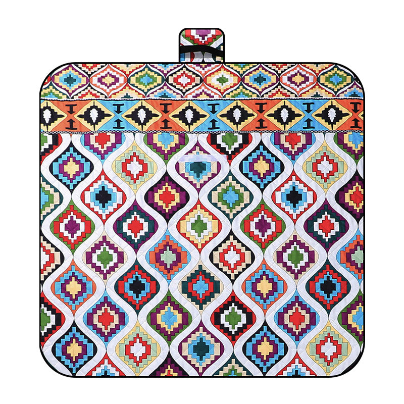 Elosung Thickened Waterproof Picnic Blanket Portable Outdoor Beach Mat For Camping And Hiking 150*200Cm(Morocco) Picnic Accessories