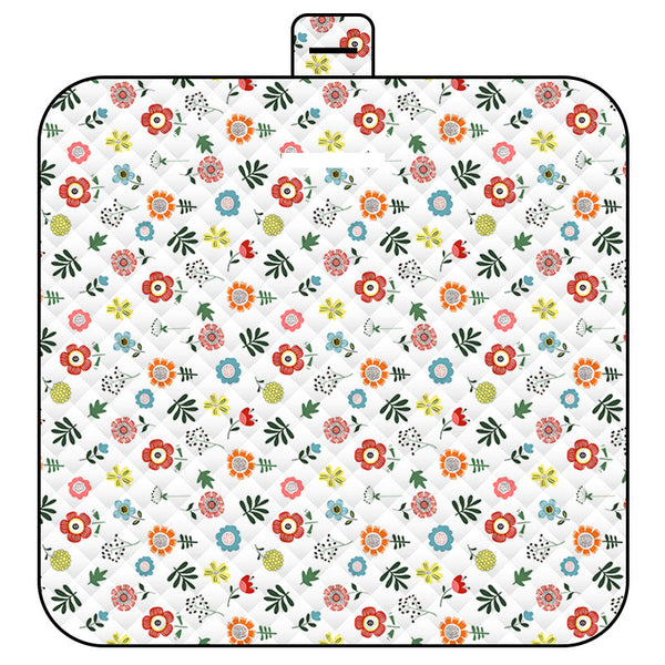 Elosung Thickened Waterproof Picnic Blanket Portable Outdoor Beach Mat For Camping And Hiking 150 X 200Cm Monet's Garden Picnic Accessories