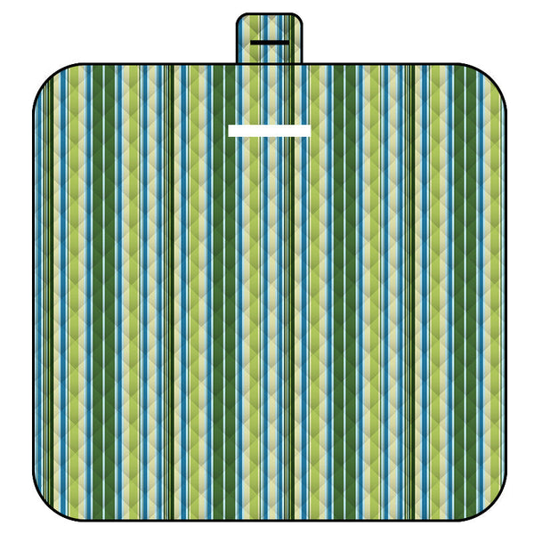 Elosung Thickened Waterproof Picnic Blanket Portable Outdoor Beach Mat For Camping And Hiking 150*200Cm(Green Stripes) Picnic Accessories
