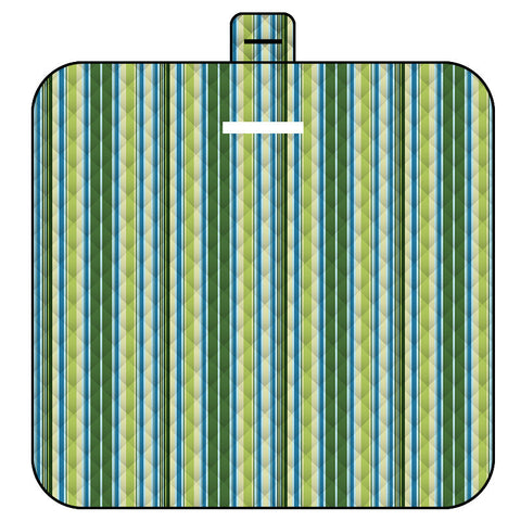 Elosung Thickened Waterproof Picnic Blanket Portable Outdoor Beach Mat For Camping And Hiking 150*200Cm(Green Stripes) Picnic Accessories