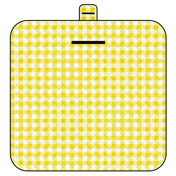 Elosung Thickened Waterproof Picnic Blanket Portable Outdoor Beach Mat For Camping And Hiking 150*200Cm(Yellow Plaid) Picnic Accessories
