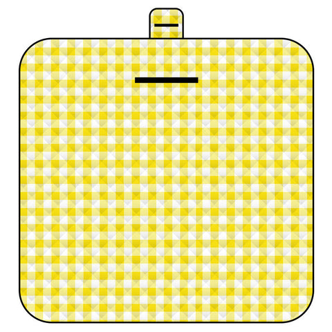 Elosung Thickened Waterproof Picnic Blanket Portable Outdoor Beach Mat For Camping And Hiking 150*200Cm(Yellow Plaid) Picnic Accessories