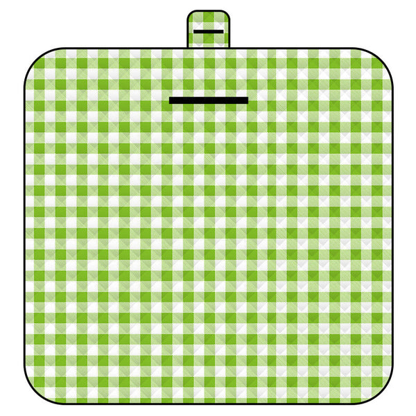 Elosung Thickened Waterproof Picnic Blanket Portable Outdoor Beach Mat For Camping And Hiking 150*200Cm(Green Plaid) Picnic Accessories