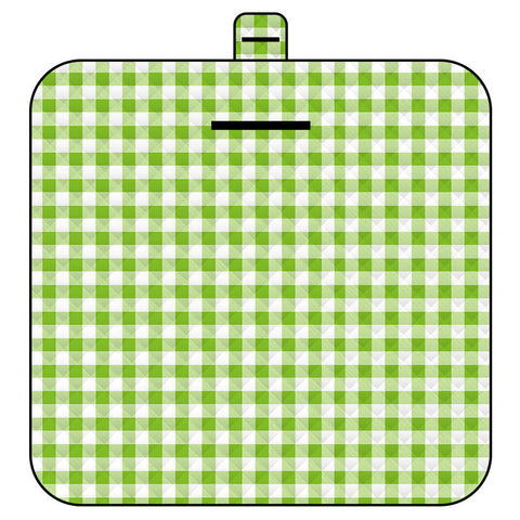 Elosung Thickened Waterproof Picnic Blanket Portable Outdoor Beach Mat For Camping And Hiking 150*200Cm(Green Plaid) Picnic Accessories