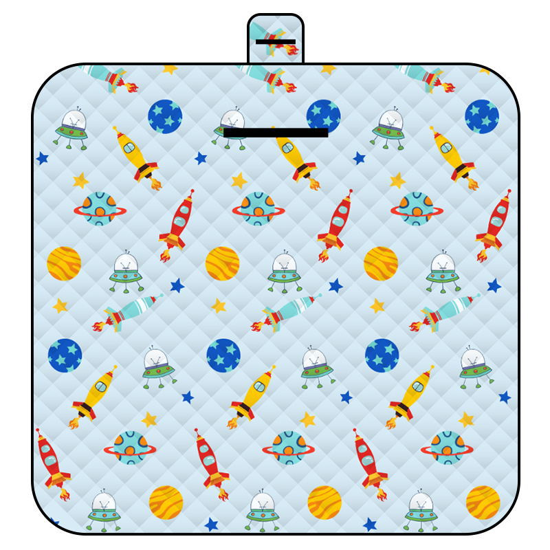 Elosung Thickened Waterproof Picnic Blanket Portable Outdoor Beach Mat For Camping And Hiking 150*200Cm(Rocket) Picnic Accessories