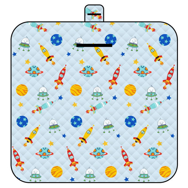 Elosung Thickened Waterproof Picnic Blanket Portable Outdoor Beach Mat For Camping And Hiking 150*200Cm(Rocket) Picnic Accessories