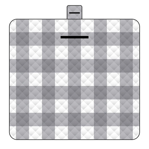 Elosung Thickened Waterproof Picnic Blanket Portable Outdoor Beach Mat For Camping And Hiking 150*200Cm(Gray Plaid) Picnic Accessories