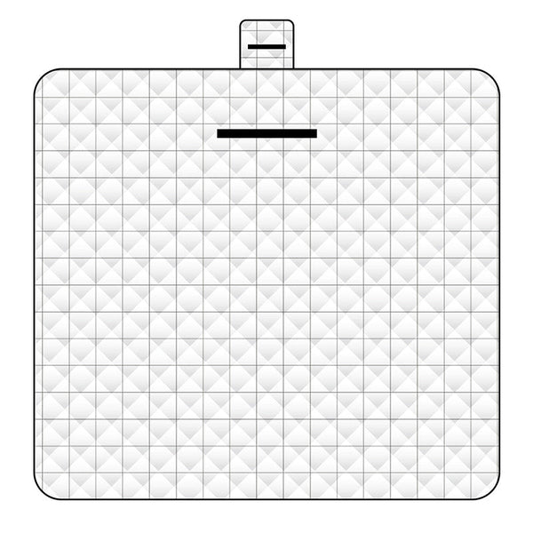 Elosung Thickened Waterproof Picnic Blanket Portable Outdoor Beach Mat For Camping And Hiking 150*200Cm(White Plaid) Picnic Accessories