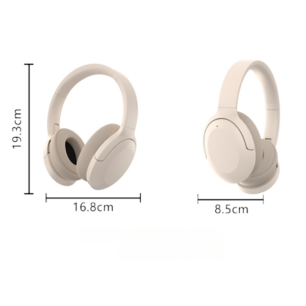 Elosung Khaki P3965 Foldable Bluetooth 5.3 Anc Wireless Over Ear With Noise Cancellation Headphones