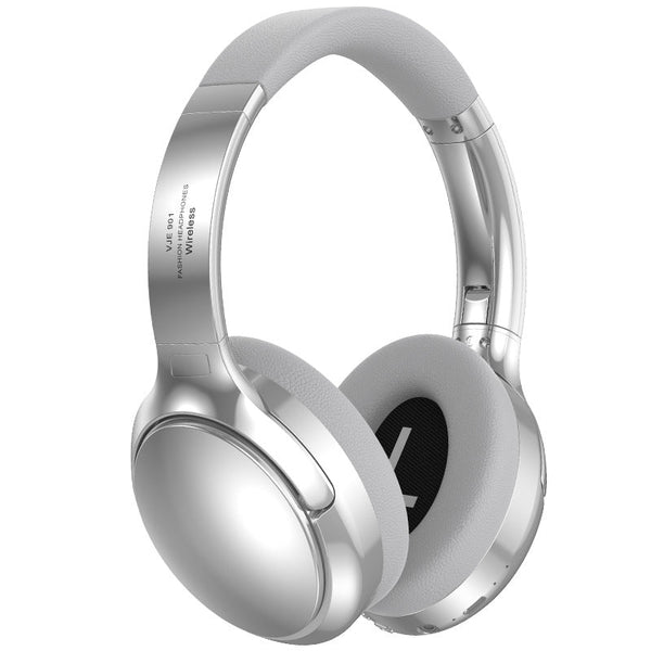 Silver Vje901 Wireless Bluetooth Over Ear With Active Noise Cancelling Headphones