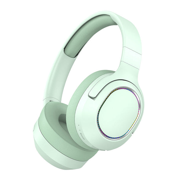 Elosung Green P2963 Wireless Bluetooth With Led Light Hi Fi Sound And Sport Design Headphones