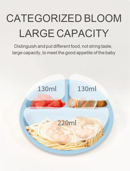 Elosung Pink 1525 Silicone Little One Feeding Set Suction Plate Bib Cup Utensils Bpa Free Tableware Baby Feeding Sets