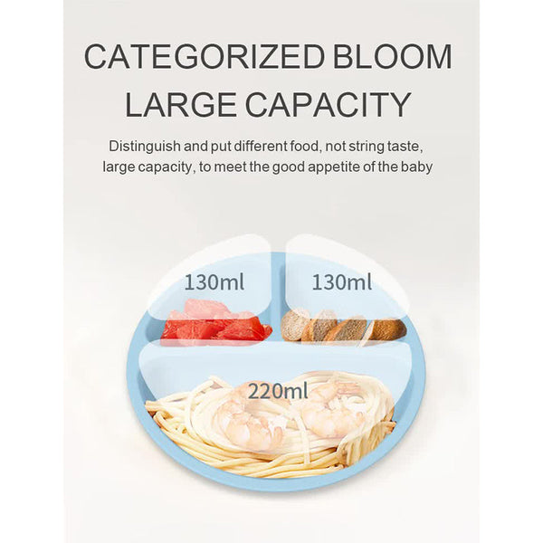 Elosung Green 095# Silicone Little One Feeding Set Suction Plate Bib Cup & Utensils | Bpa Free Tableware Baby Feeding Sets