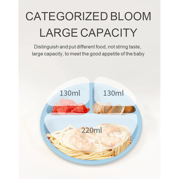 Elosung Beige 013 Silicone Little One Feeding Set Suction Plate Bib Cup And Utensils Bpa Free Tableware Baby Feeding Sets