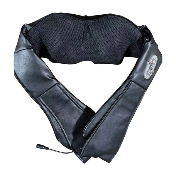 Kneading Neck And Shoulder Massager With Heat Three Button Design Black Massagers
