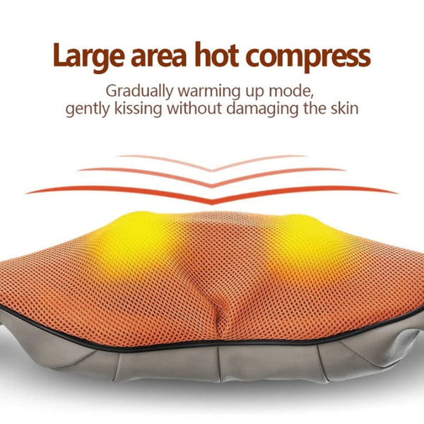 Kneading Neck And Shoulder Massager With Heat Three Button Design Black Massagers