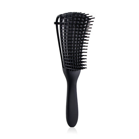 Elosung 3Pcs Black Octopus Style Detangling Brush 8 Flexible Arms For Effortless Hair Styling Brushes & Combs