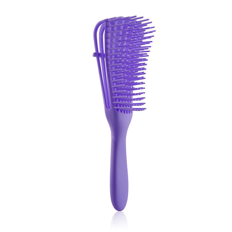 Elosung 3Pcs Purple Octopus Style Detangling Brush 8 Flexible Arms For Effortless Hair Styling Brushes & Combs