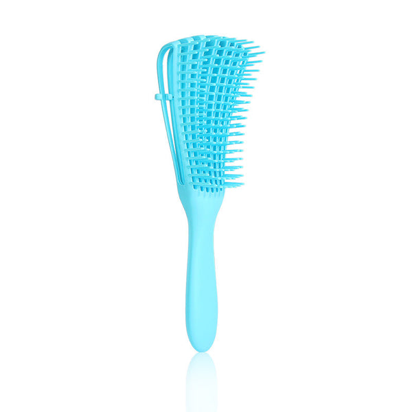 Elosung 3Pcs Blue Octopus Style Detangling Brush 8 Flexible Arms For Effortless Hair Styling Brushes & Combs