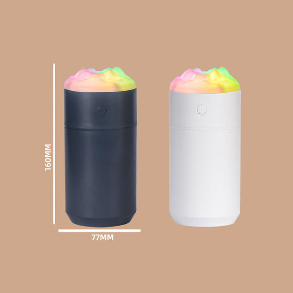 Elosung 2Pcs Blue Portable 350Ml Led Desk Humidifier With Non Wet Design Silent Cool Mist For Home Office And Car Humidifiers