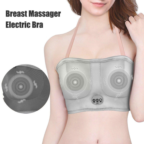 Elosung Electric Breast Massager Bra Wireless Comfortable Vibration For Relaxation Circulation Massagers