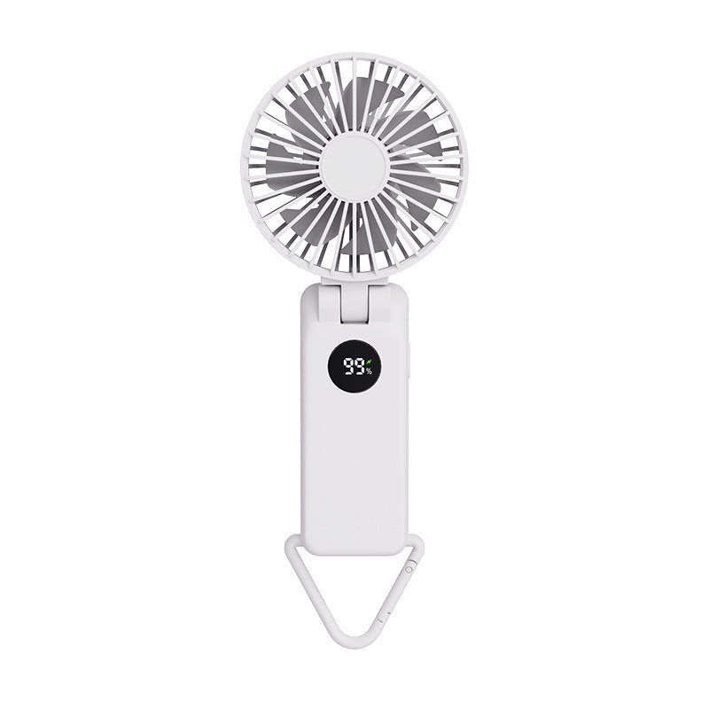 Elosung White Portable Handheld Fan With 2000Mah Battery 3 In 1 Design For Desk And Hanging Use (Model Q3) Portable Fans