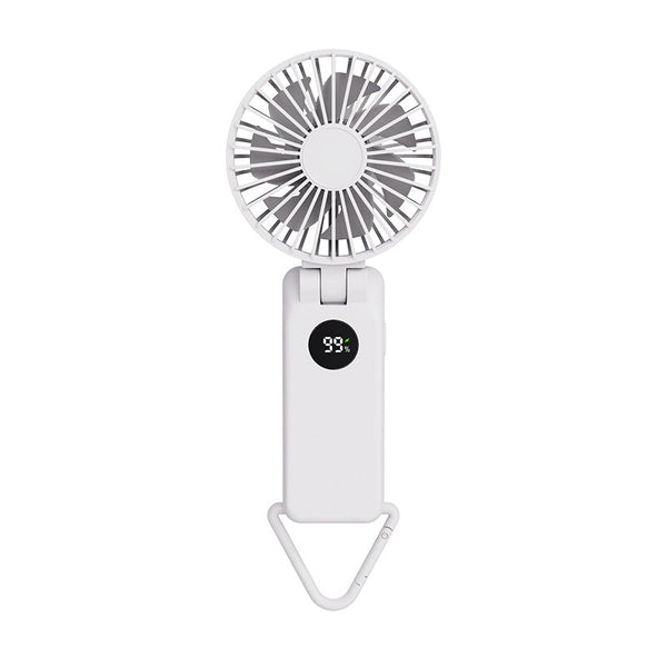 Elosung White Portable Handheld Fan With 2000Mah Battery 3 In 1 Design For Desk And Hanging Use (Model Q3) Portable Fans