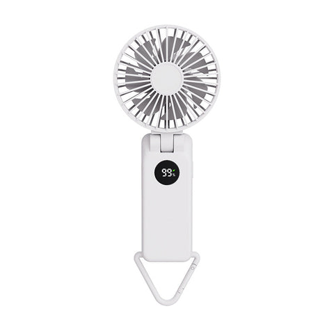 Elosung White Portable Handheld Fan With 2000Mah Battery 3 In 1 Design For Desk And Hanging Use (Model Q3) Portable Fans