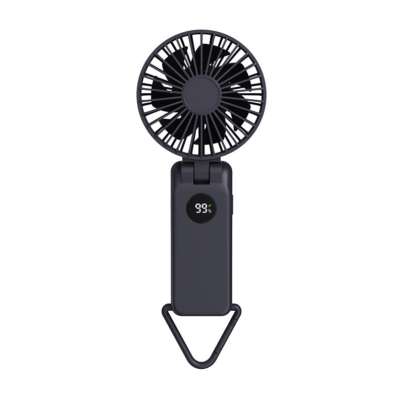 Elosung Navy Blue Portable Handheld Fan With 2000Mah Battery 3 In 1 Design For Desk And Hanging Use (Model Q3) Portable Fans