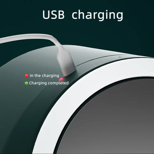 Elosung Ivory White Led Vanity Makeup Organizer With Partition Storage Touch Control Mirror Large Capacity Cosmetic Box Makeup Mirrors