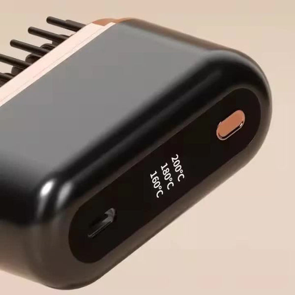 Elosung Black Wireless Hair Straightening Brush With Temperature Model Hk 118 Straightening & Curling Irons