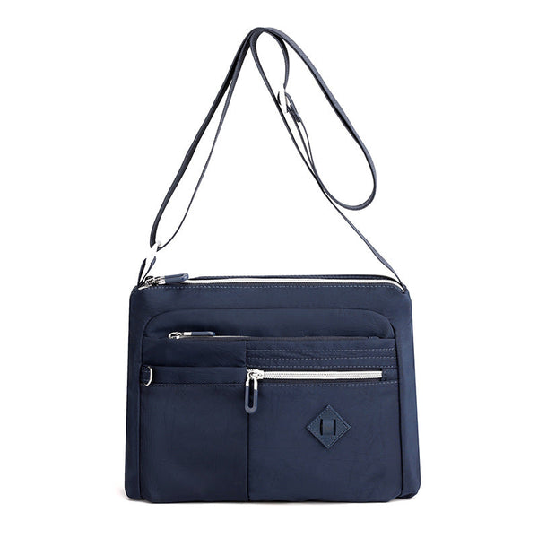 Elosung Lightweight Nylon Crossbody Shoulder Bag Dark Blue Adjustable Strap Multi Pocket Design Women's Bags & Handbags