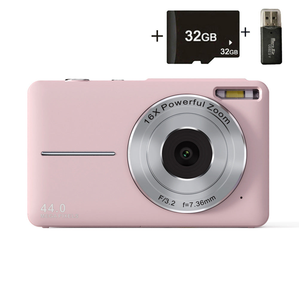 Elosung Pink Dc403 Digital Camera 16X Zoom 2.4 Inch Ips Screen 32Gb Memory Card Included Digital Cameras