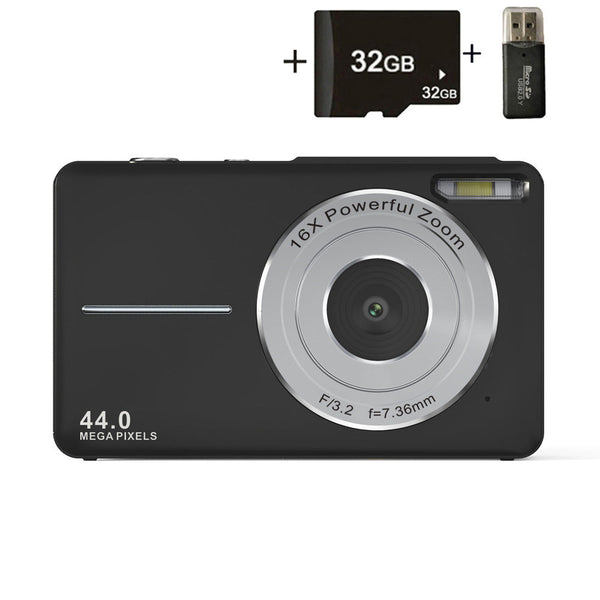 Elosung Black Dc403 Digital Camera 16X Zoom 2.4 Inch Ips Screen 32Gb Memory Card Included Digital Cameras