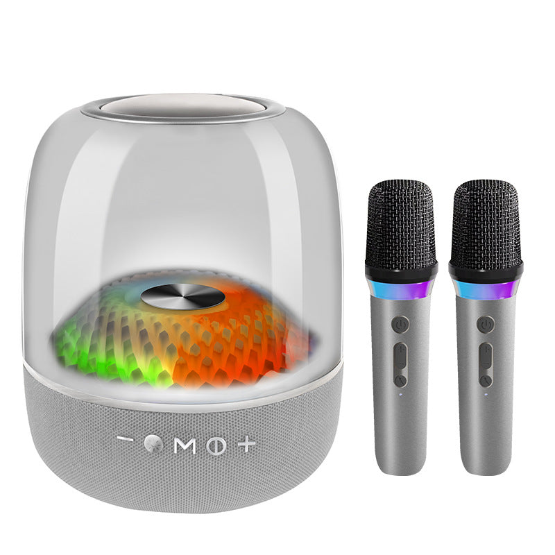 Elosung Lp90 White 360A Bluetooth Home Theater With Two Microphones Led Light Effect 120W Surround Sound Home Speakers & Subwoofers