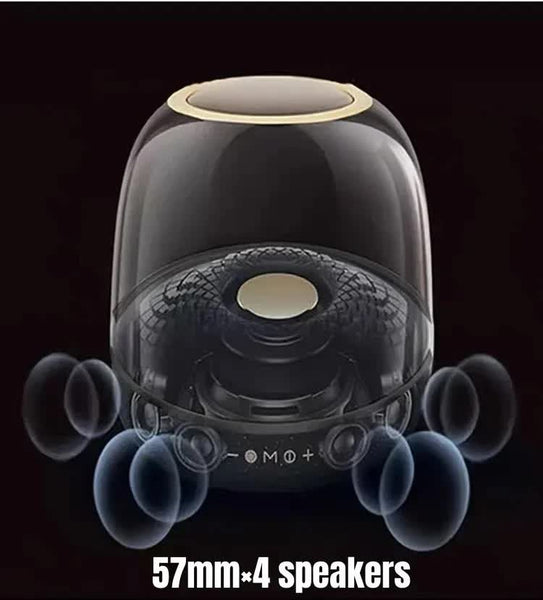 Elosung Lp90 White 360A Bluetooth Home Theater With Two Microphones Led Light Effect 120W Surround Sound Home Speakers & Subwoofers