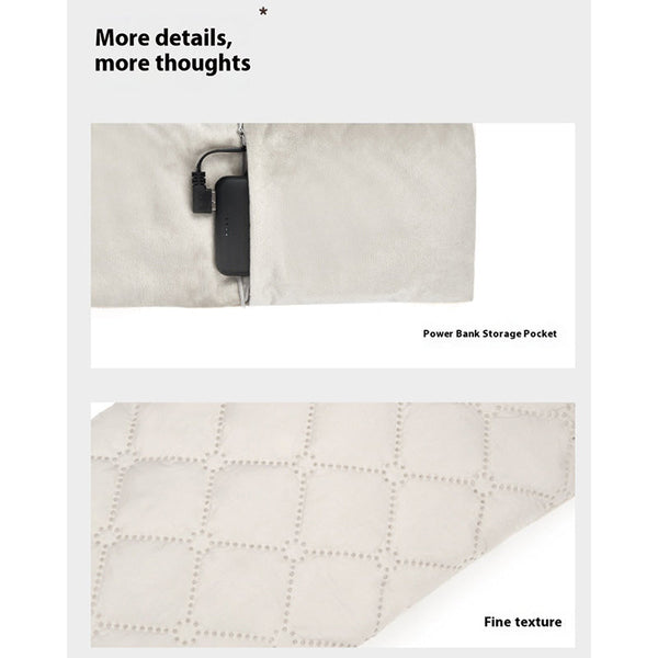 Elosung Beige Upgraded Electric Heated Scarf 3 Level Heating Scarves