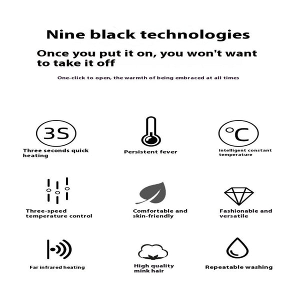 Elosung Wine Red Electric Heated Scarf With Plush Fabric 3 Settings Scarves & Wraps