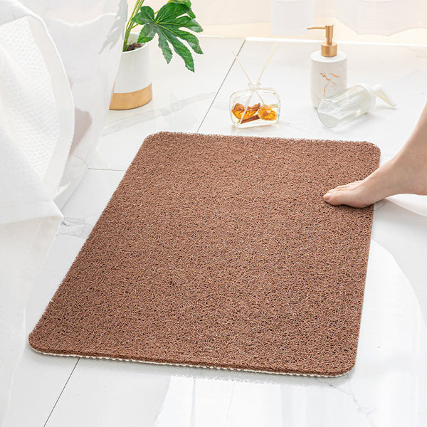Brown Non Slip Loofah Style Bathroom Mat Quick Dry Soft 40*80Cm Bath Mats Rugs & Toilet Covers