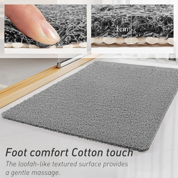 Brown Non Slip Loofah Style Bathroom Mat Quick Dry Soft 40*80Cm Bath Mats Rugs & Toilet Covers