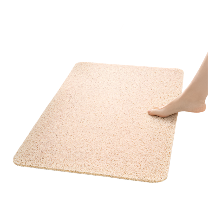 Elosung Beige Non Slip Loofah Style Bathroom Mat Quick Dry Soft 40*80Cm Bath Mats Rugs & Toilet Covers