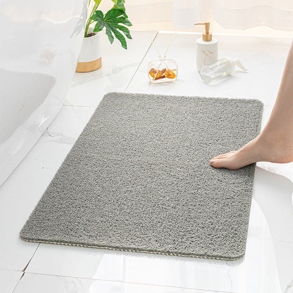 Gray Non Slip Loofah Style Bathroom Mat Quick Dry And Soft 44*75Cm Bath Mats Rugs & Toilet Covers