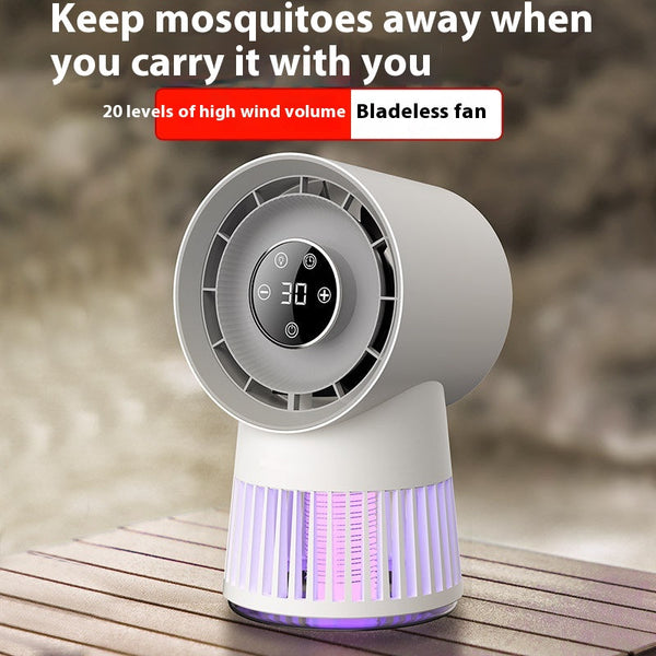 Elosung Rechargeable Mosquito Killer Lamp With Fan 2400Mah Battery Portable Fans