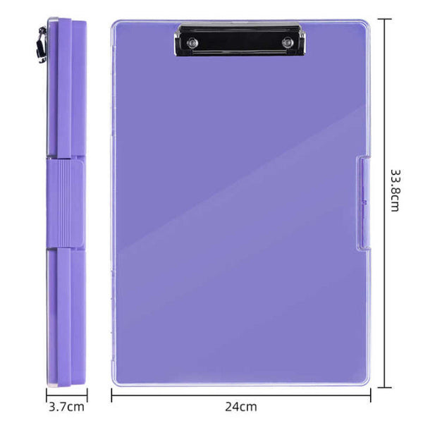 Elosung Blue A4 Plastic Document Storage Clipboard Durable Id & Document Holders