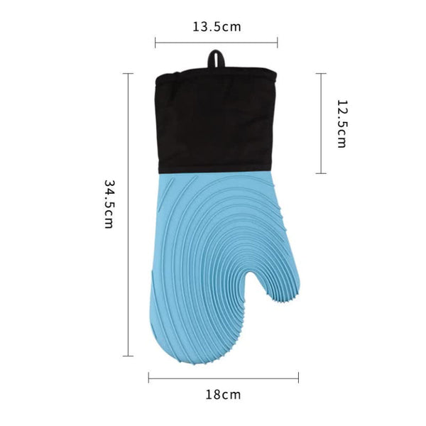 Gray Spiral Pattern Silicone Oven Mitts Heat Resistant And Non Slip Design (1 Pair/2 Pcs) Oven Mitts & Potholders