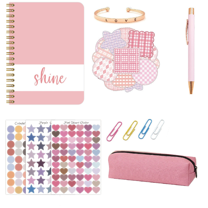 Elosung Kids Creative Journal Gift Set Notebook Pen Stickers And Accessories Notebooks